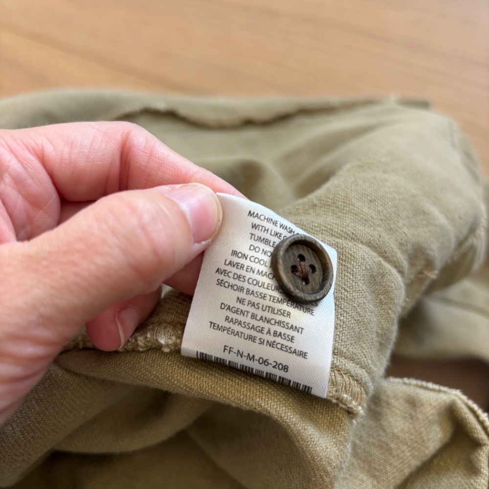 Five Four Beige Jacket Button Up Pockets Khaki 10… - image 6